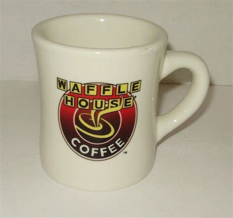 Waffle House Tuxton Heavy Duty Coffee Mug Collectible White Red Yellow