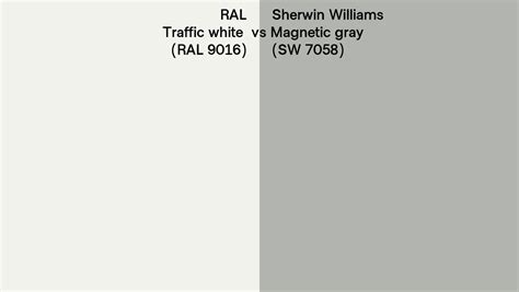Ral Traffic White Ral Vs Sherwin Williams Magnetic Gray Sw