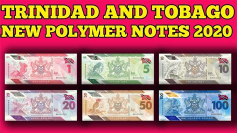 Currency Of The World Trinidad And Tobago New Polymer Banknotes 2020