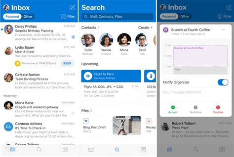 Microsoft Refreshes Outlook For Ios With New Ui And App Icon Venturebeat
