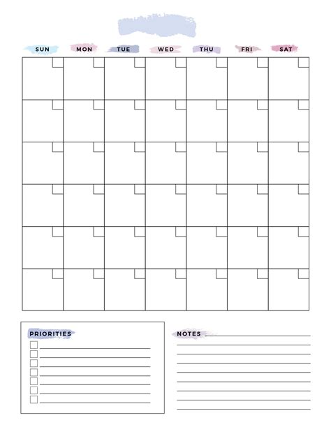 Blank Monthly Calendar Blank Calendar Template Free Printable Blank Calendars By Vertex42