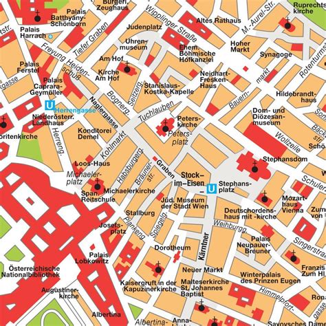 El Centro De Viena Mapa Mapa Del Centro De Viena Austria