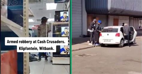 Man Records Robbery At Cash Crusaders In Witbank Netizens Impressed By