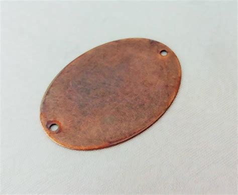 10 Pcs Copper Plated 27 X 37 Mm Oval Stamping Blanks Findings Etsy