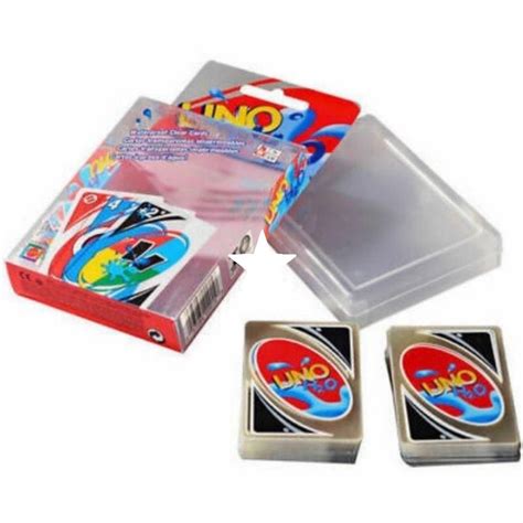 Uno Cards Uno H2o Playing Card Waterproof Clear Cards Shopee Philippines