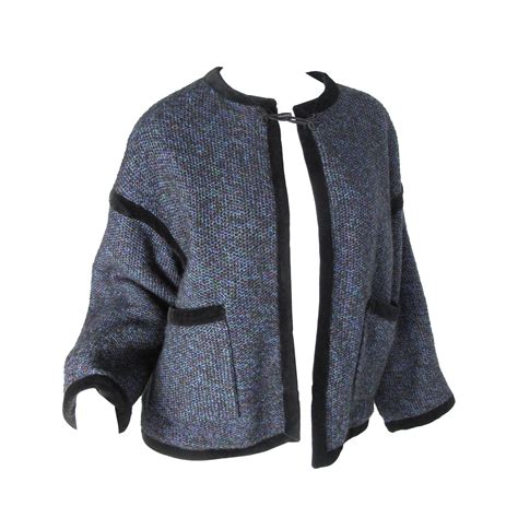 Ungaro Knit Jacket With Rabbit Fur Lining 1980s At 1stdibs