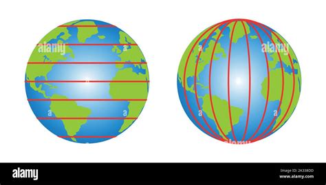 Latitude And Longitude Diagram Of Earth Stock Vector Image And Art Alamy