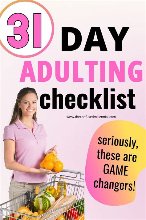 The Confused Millennials Guide To Adulting 31 Day Adulting Challenge Checklist The