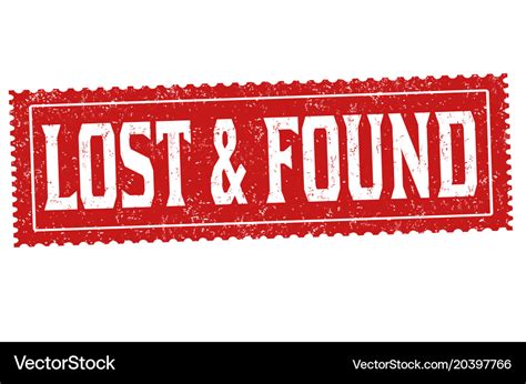 Lost And Found Grunge Rubber Stamp Royalty Free Vector Image