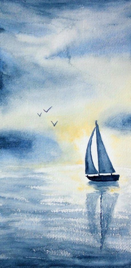 Paysage marin à l'aquarelle : Progressons ensemble à l'aquarelle | Peinture paysage ...