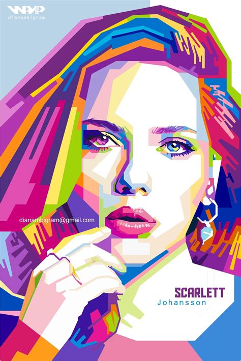 Scarlett Johansson In Wpap Style Wpap Is Original Popart From Indonesia The Founder Was Wedha