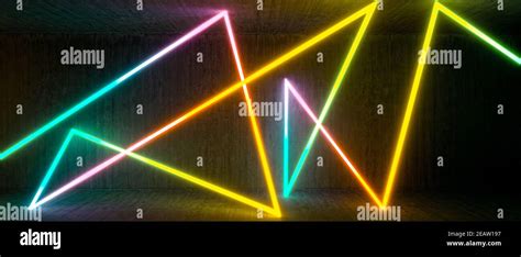 Abstract Background With Bright Neons In Different Colors Stock Photo