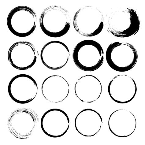 Vector set of grunge circle brush - Objects - 1 | Circle tattoos, Circle tattoo, Circle
