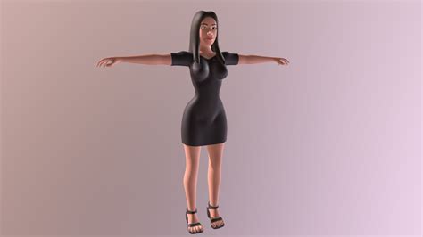 Girl Black Dress 3d Model By Pondowolimo 65caece Sketchfab