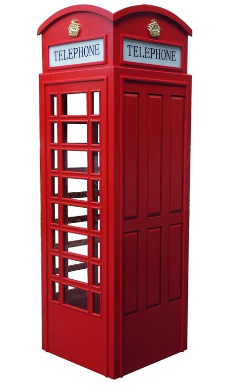 English Style Replica Telephone Phone Booth Painted British Red