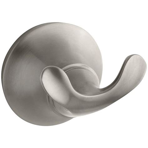 Kohler Forté Double Sculpted Robe Hook In Vibrant Brushed Nickel The