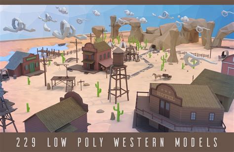 3d Model Low Poly Western Vr Ar Low Poly Animated Cgtrader