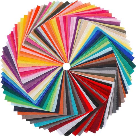 Amazon Konsait 100 Pieces 4 X 4 Multicolored Cotton Fabric