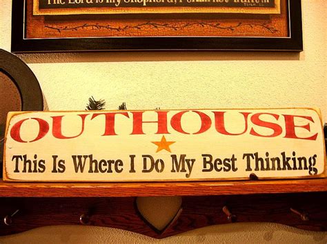 Bathroom Outhouse Sign And Decor 1250 Via Etsy Outhouse