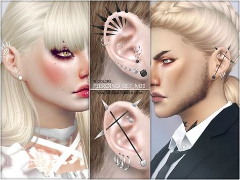 The Sims Resource Piercing Set N06 By Pralinesims Sims 4 Downloads