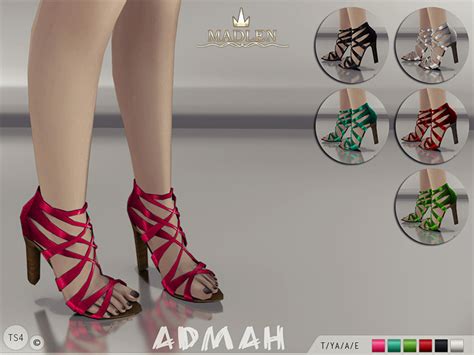 Madlensims“ Madlen Admah Shoesnew Sandals For Your Sim Thick Heel And