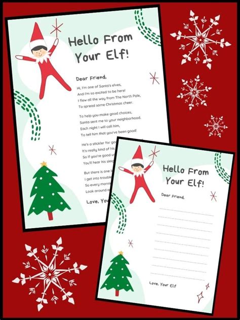 Editable Printable Elf On The Shelf Letters