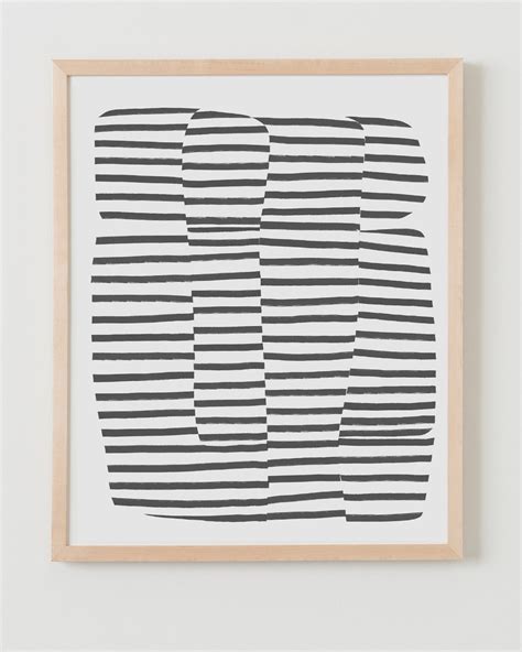 Abstract Art Print With Black Stripes Signed Available Etsy Large