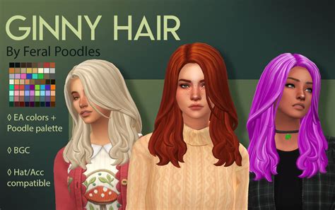 The Sims 4 Ginny Hair Ts4 Maxis Match Cc A Long Pretty Micat Game