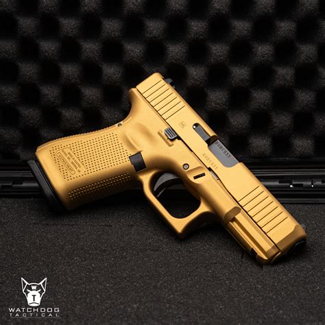 Glock 19 Gen 5 9mm Pistol Gold Slide And Lower Watchdog Tactical