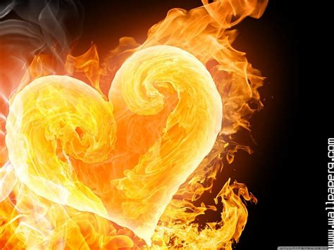 Download Amazing Flaming Heart Wallpaper Heart Touching