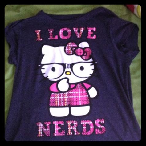 Hello Kitty I Love Nerds Tee Nerd Tees Hello Kitty Kitty