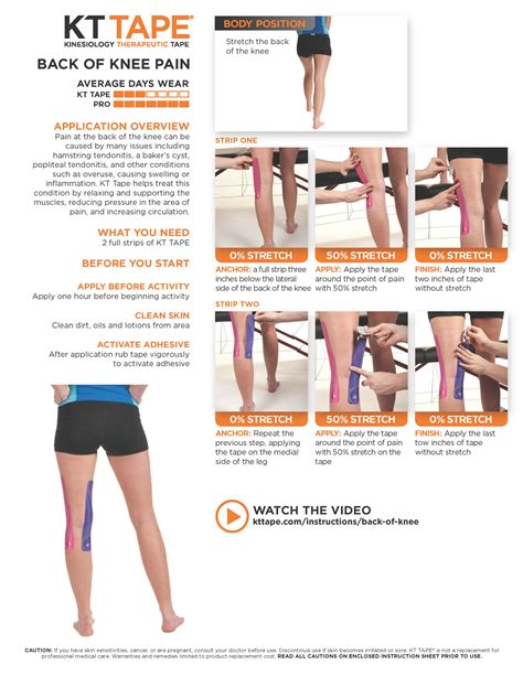 Back Of Knee Pain Kt Tape • Theratape Education Center