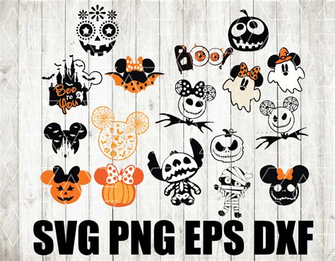 Halloween Disney svg, 18 Designs, BUNDLE Disney, Mickey Minnie svg