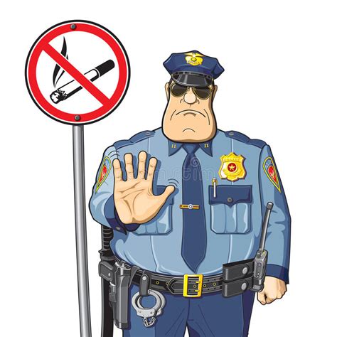 Police Bans Smoking Stock Vector Illustration Of Public 73878237