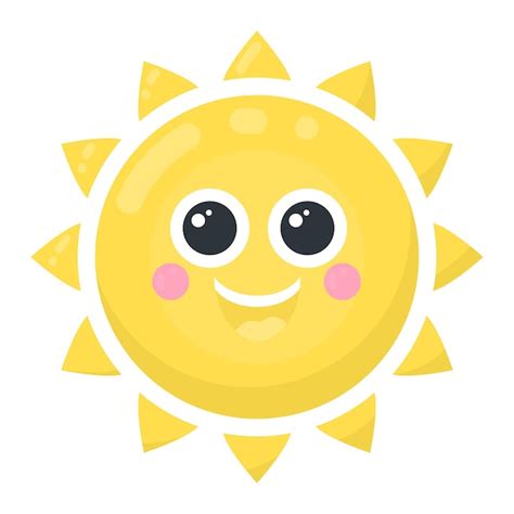 Premium Vector Happy Sun Emoji