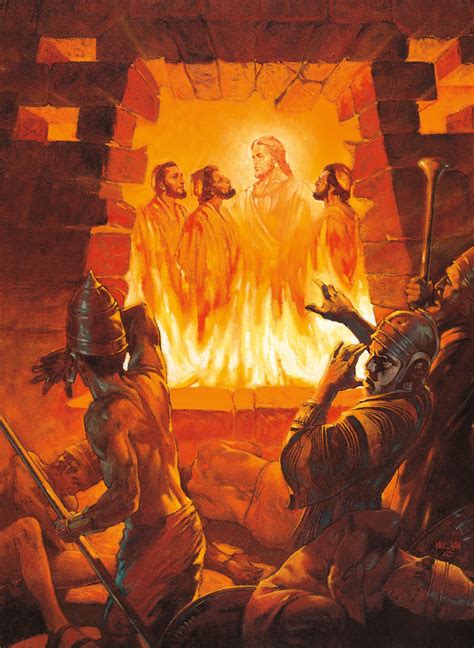 Three Men In The Fiery Furnace Shadrach Meshach And Abednego In The
