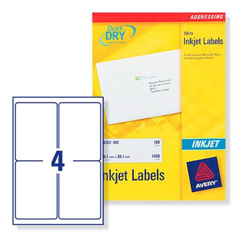 Instead of printing one pdf page per sheet, adobe reader dc allows you to print multiple pdf pages on one sheet. AVERY J8169-100 INKJET PRINTER LABELS 4 PER A4 SHEET | eBay