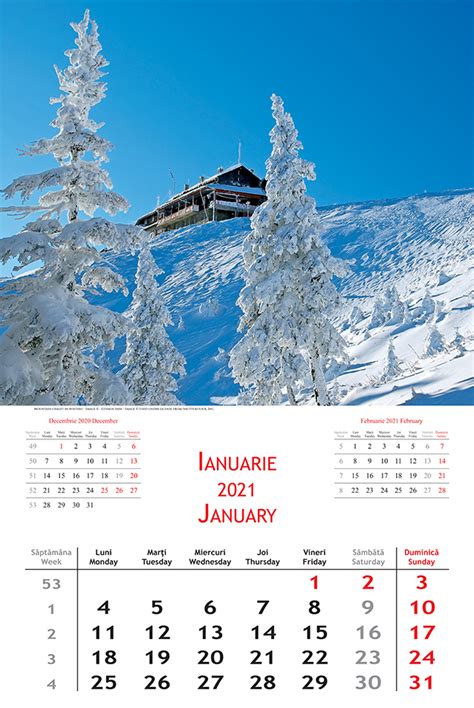 RomÂnia Calendar De Perete 2021 Agende Si Calendare