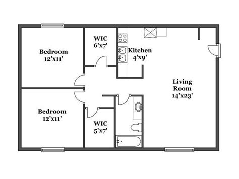 Simple Floor Plan With Dimensions Image To U