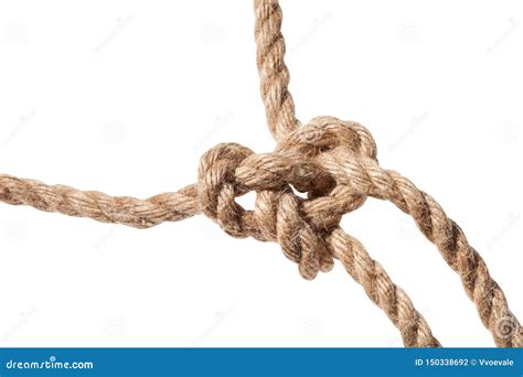 Close Up Of A Bowline Knot On A Mooring Rope Stock Image
