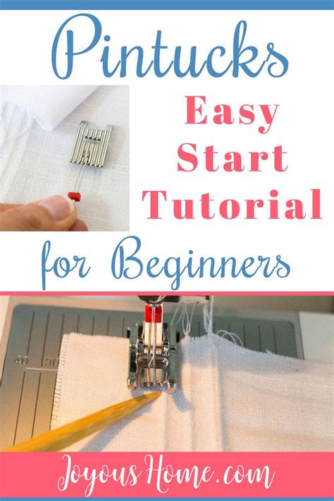 How To Create Pintucks Easy Tutorial Video Included Beginner