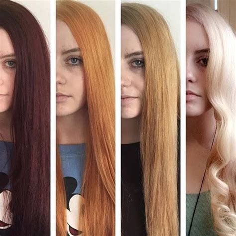 The Realistic Stages Of Lightening Hair From Dark To Light Dark To