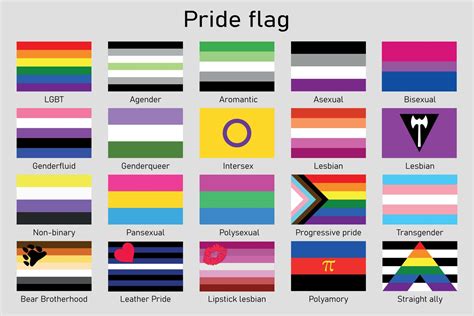 Conjunto De Banderas De Orgullo De La Comunidad Lgbt S Mbolo De
