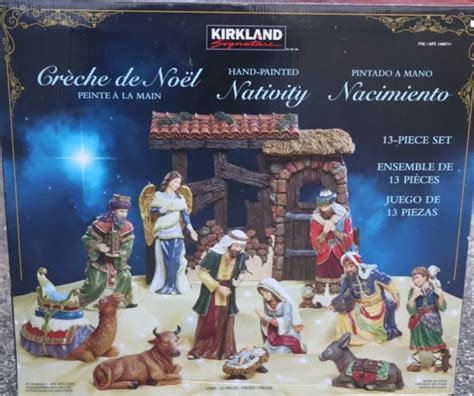 KIRKLAND COSTCO SIGNATURE 13 Piece Hand Painted Nativity Set 165 00