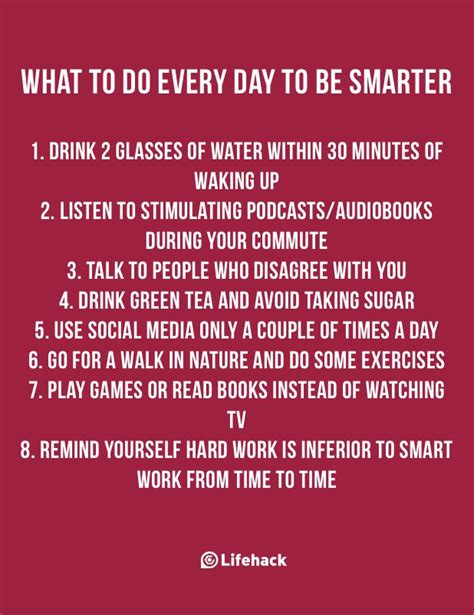 Small Things You Can Do Every Day To Be Much Smarter Self Improvement