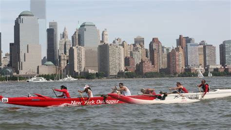 Racing Canoes In The Hudson The New York Times