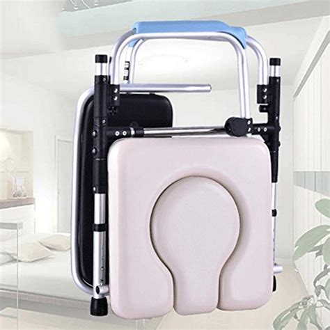 Can use with household toilet, designed for the old person with weak ability to walk. Healthcare Folding Portable Fixed Height Mobile Commode ...