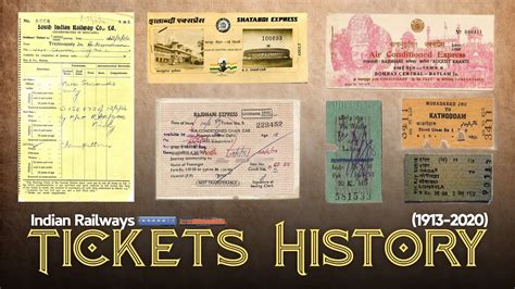 history of indian railways old tickets 1913 2020 indian railways old tickets collections