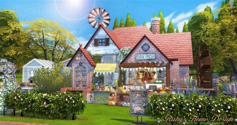 Sims 4 Farmers Market 農莊的小市場 Ruby Red Sims