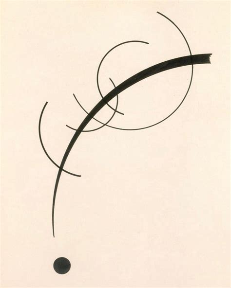 Wassily Kandinsky Free Curve To The Point Accompanying Sound Of